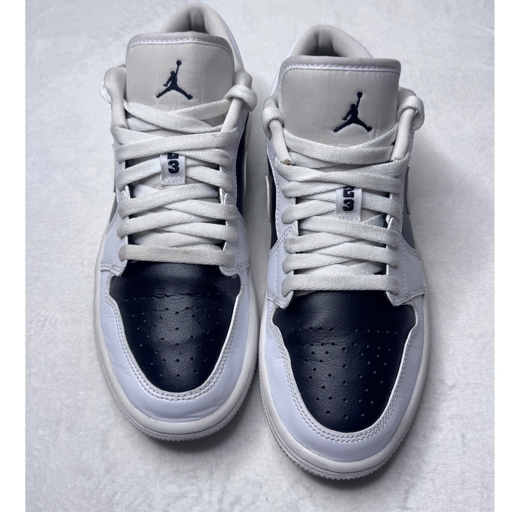 Jordan 1 Low Panda 2021 Womens 9 White Black Leather Sneakers DC0774-100